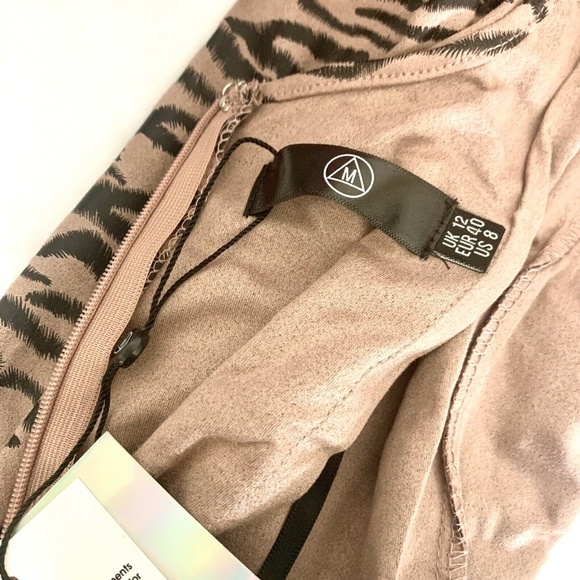 FOREVER21 FAUX SUEDE ANIMAL PRINT CUTOUT DRESS - Picture 6 of 6